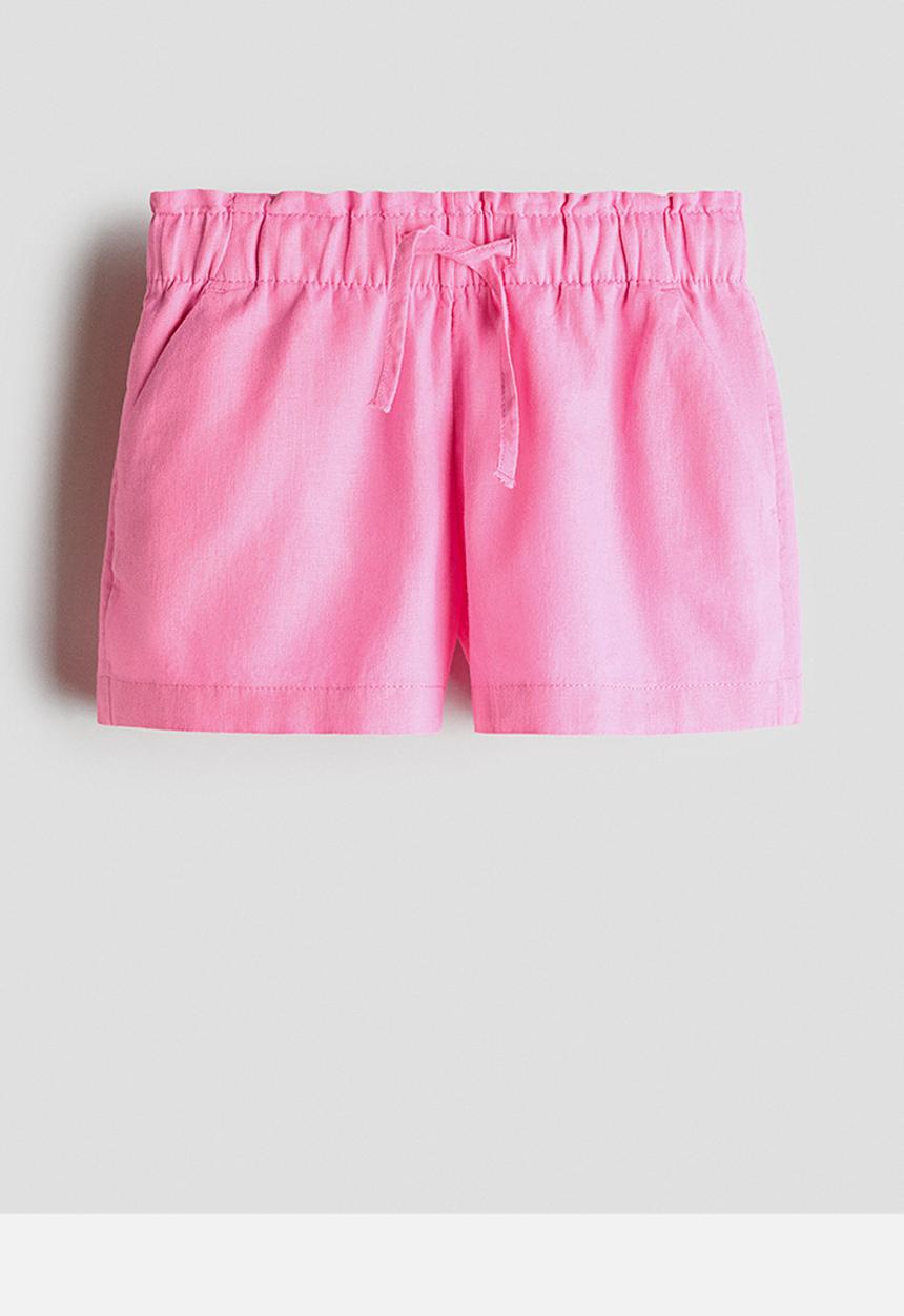 H&M - Linen-blend shorts - pink