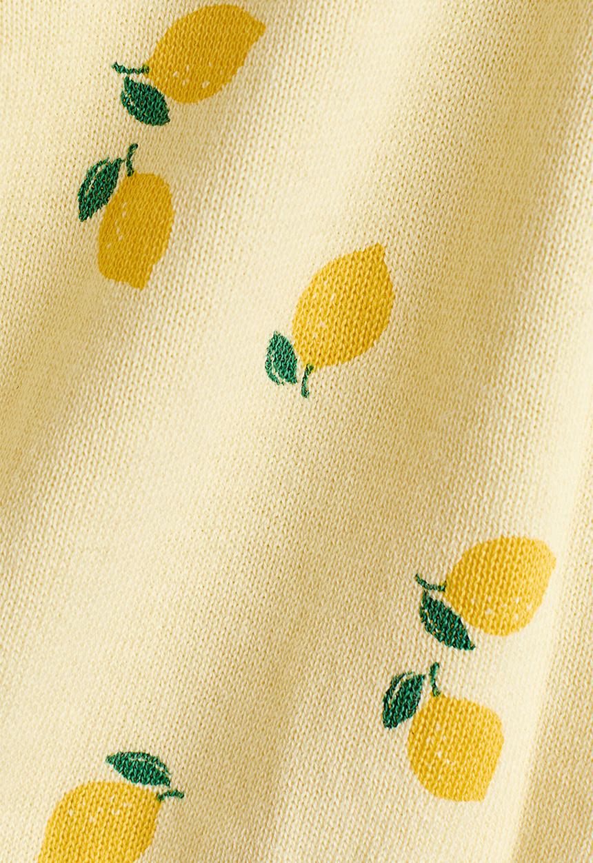 H&M - Fine-knit printed cardigan - light yellow/lemons