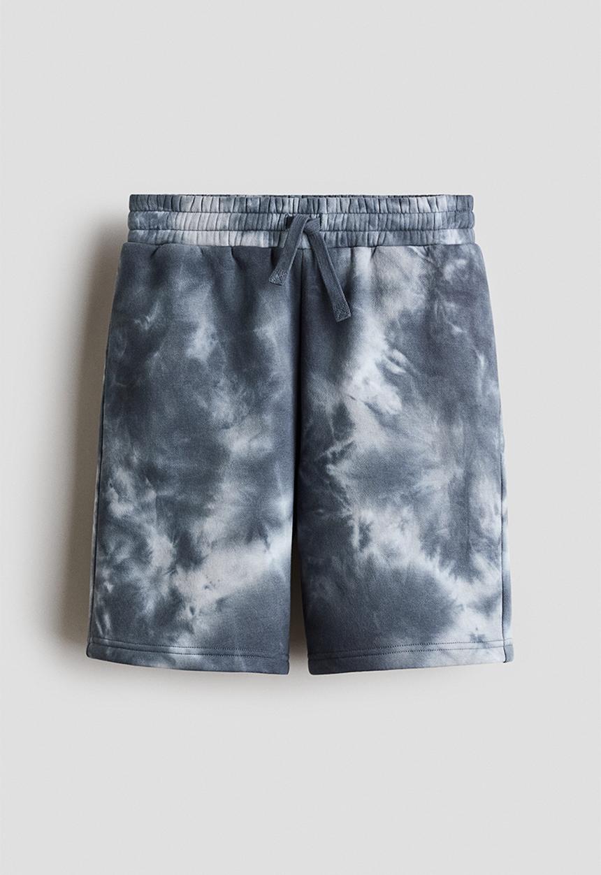 H&M - Printed sweatshorts - dark grey/tie-dye