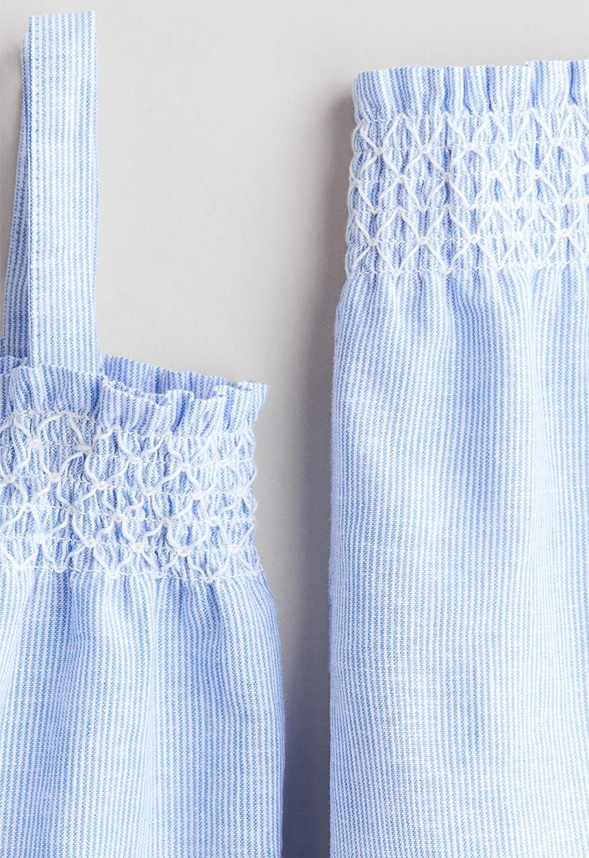 H&M - 2-Piece linen-blend set - blue/striped