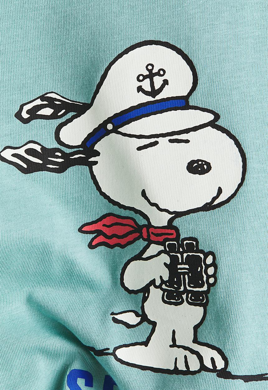 H&M - Oversized printed T-shirt - turquoise/snoopy