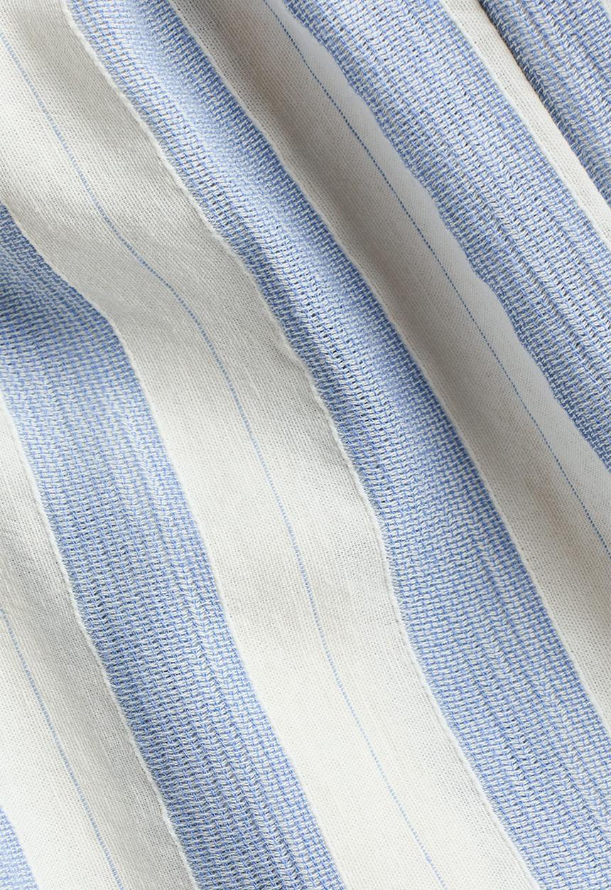 H&M - Flutter-sleeved jumpsuit - cream/blue striped