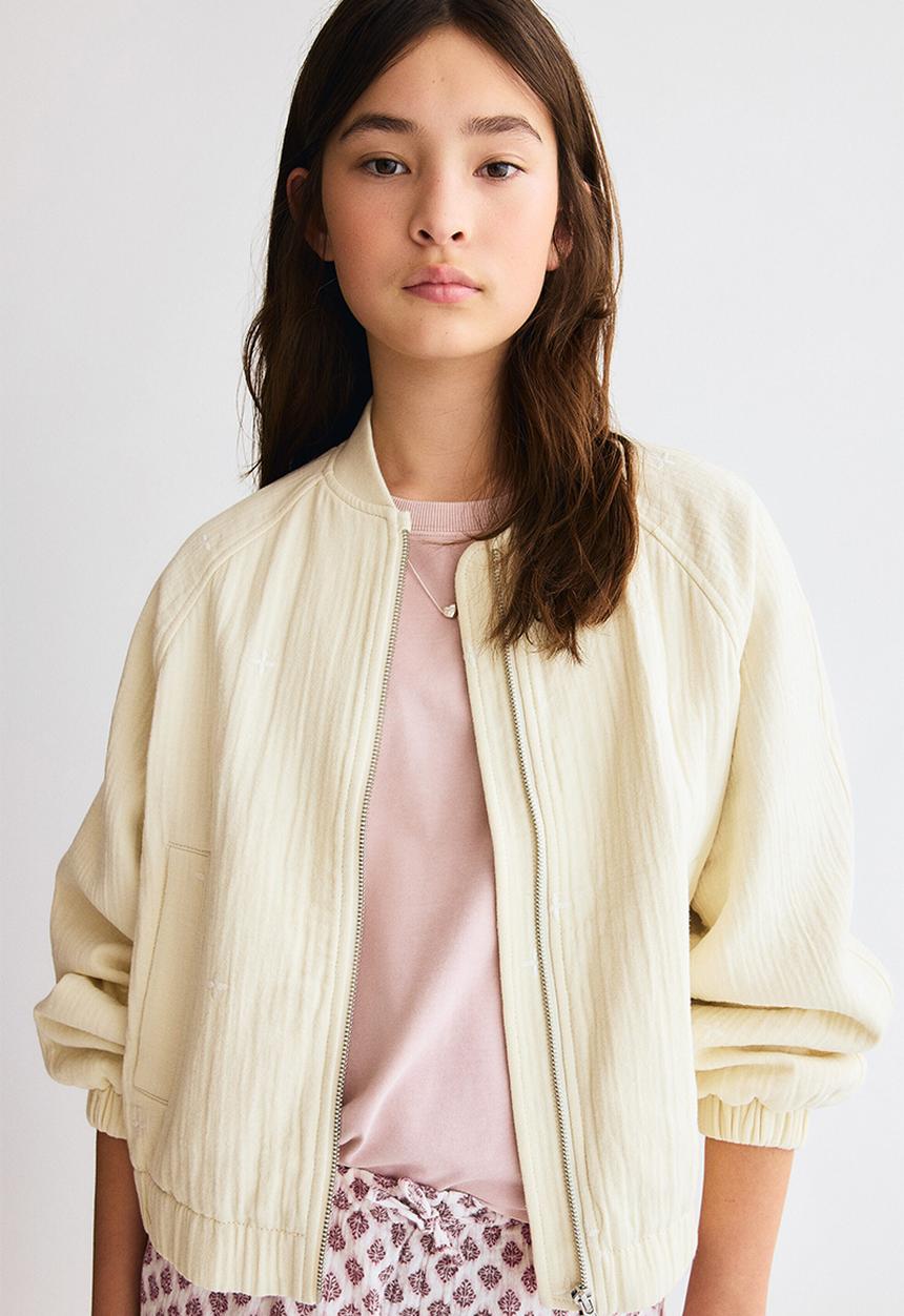 H&M - Cotton bomber jacket - cream