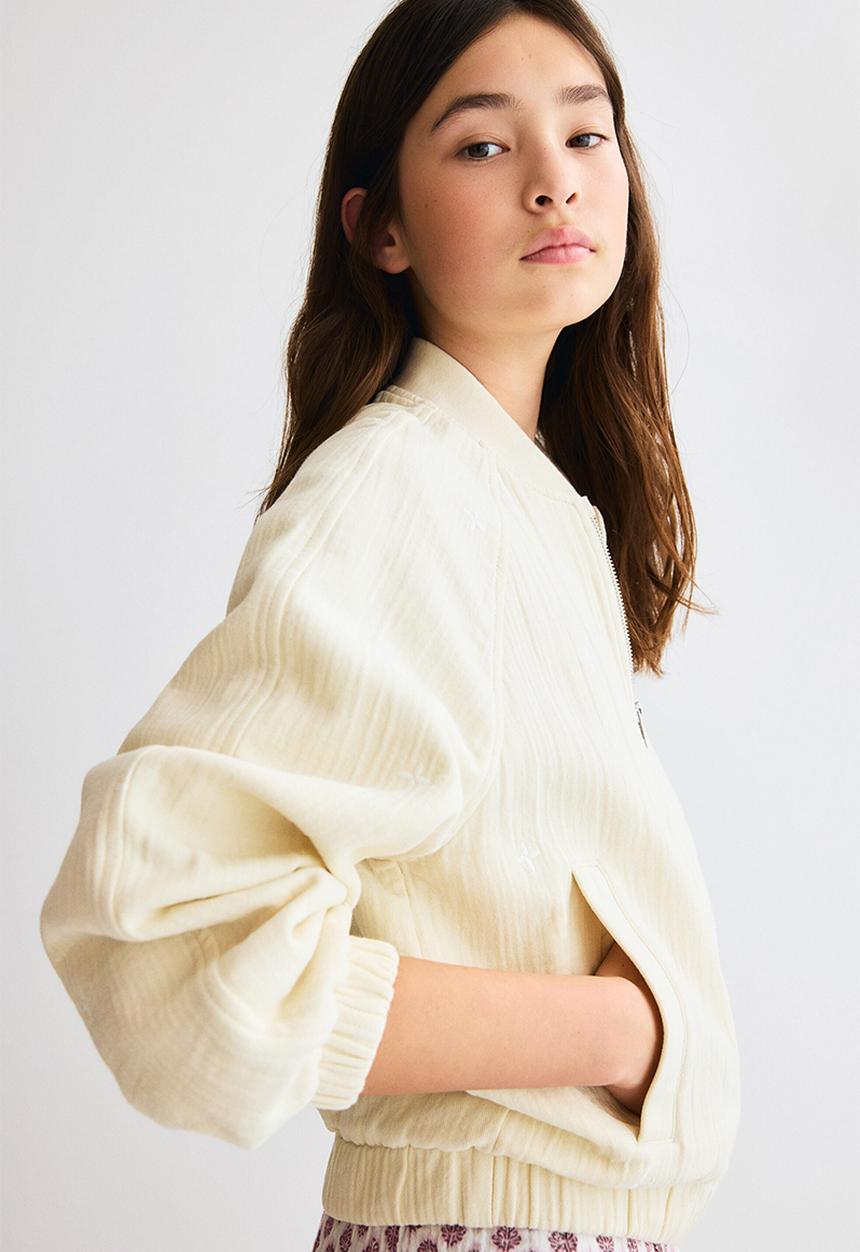 H&M - Cotton bomber jacket - cream
