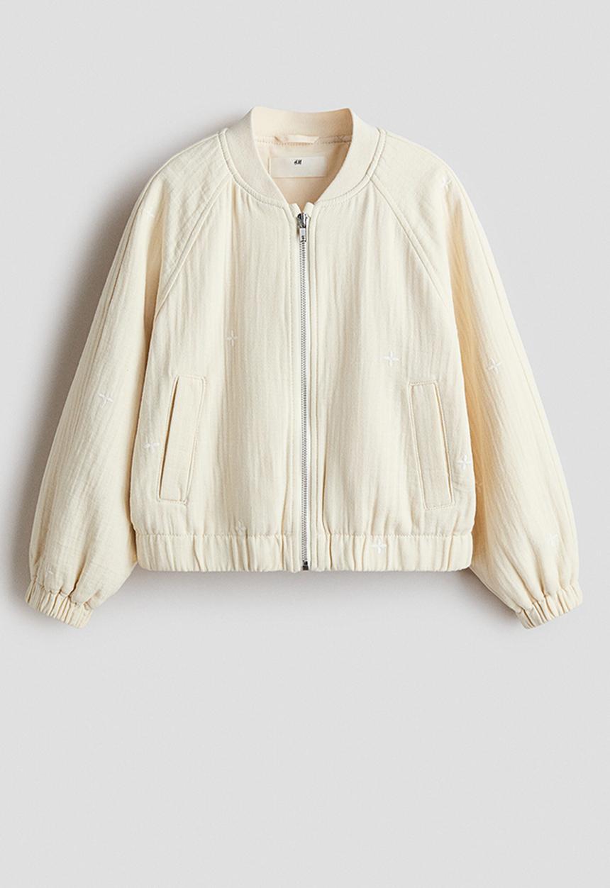 H&M - Cotton bomber jacket - cream