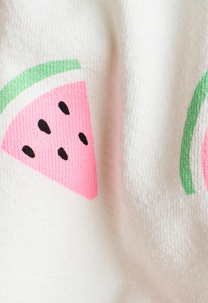 H&M - Cotton jersey shorts - white/watermelons