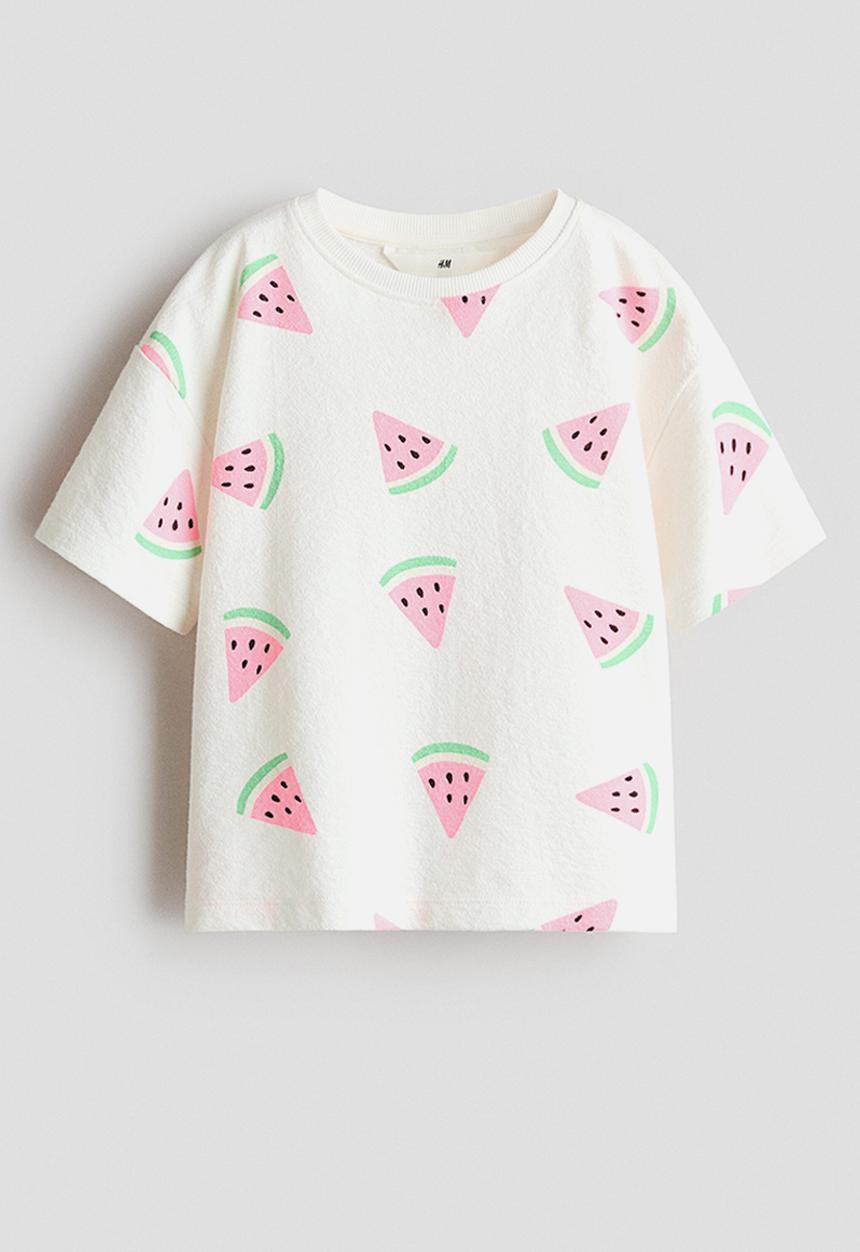H&M - Cotton t-shirt - white/watermelons
