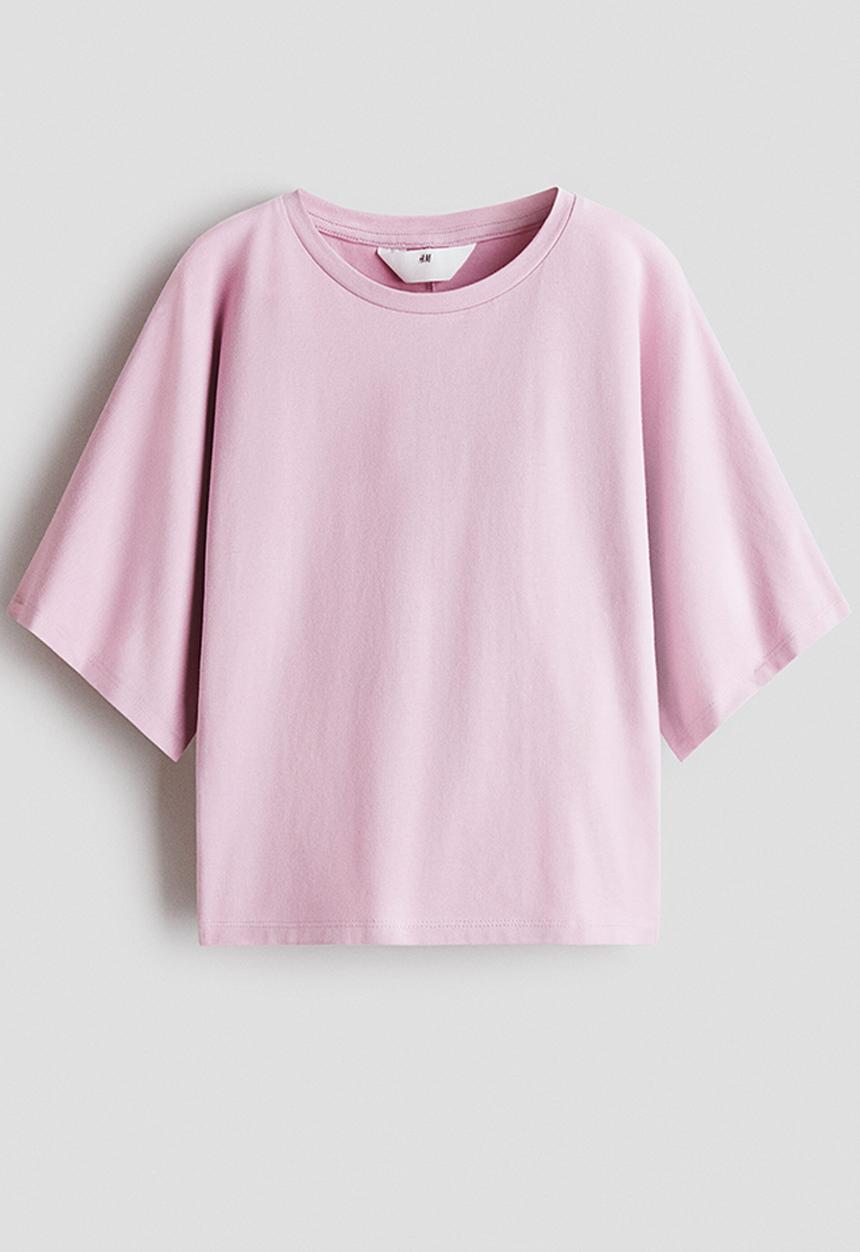 H&M - Short cotton top - pink