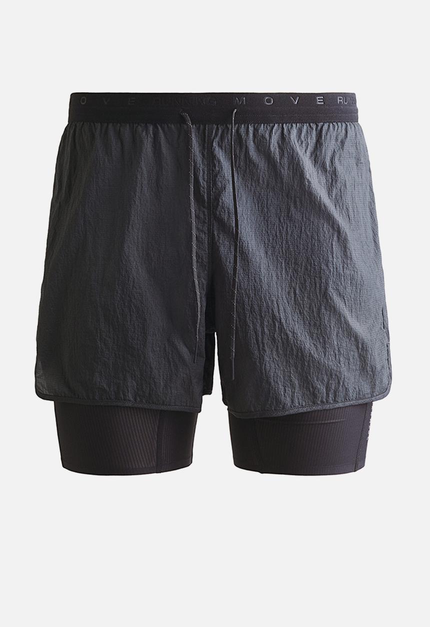 H&M - Lightweight 2-in-1 running shorts? with drymove? - dark grey