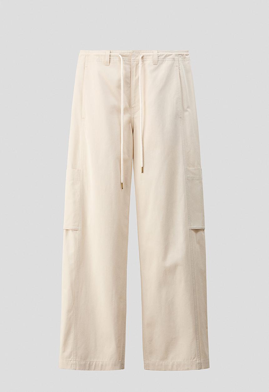 H&M - Loose fit cargo trousers - light beige