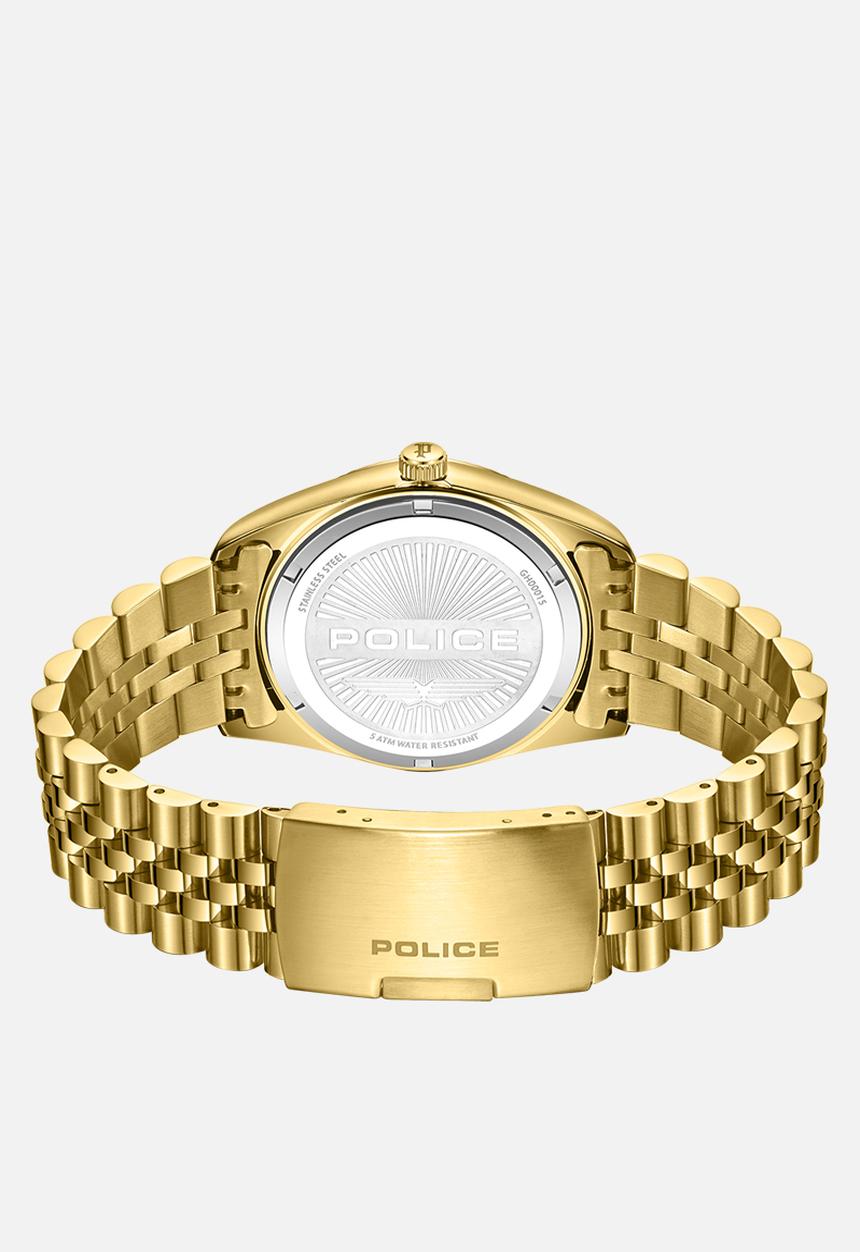 Police - Ip Gld Case Gld Dial Gld Stl Bracelet Strap -Gold