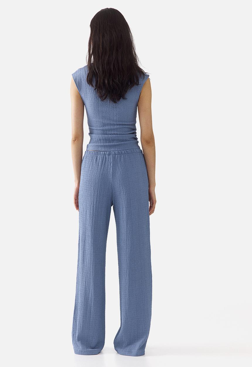 H&M - Textured jersey trousers - pigeon blue