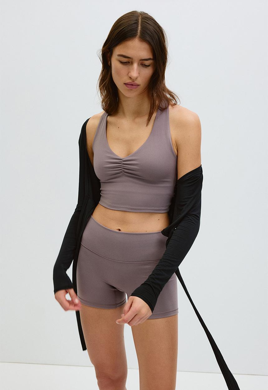 H&M - Medium support sports bra with softmove™ - dusty mauve