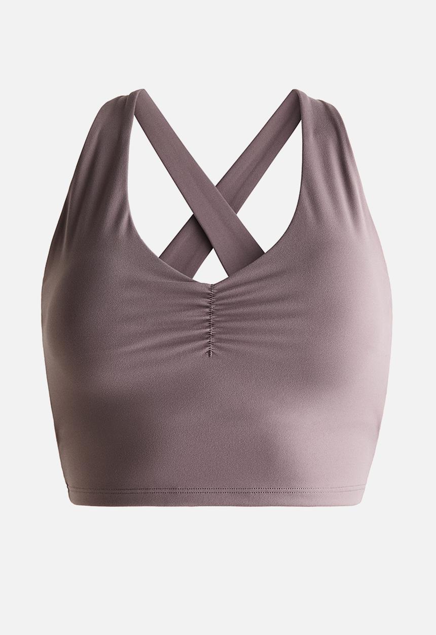 H&M - Medium support sports bra with softmove™ - dusty mauve