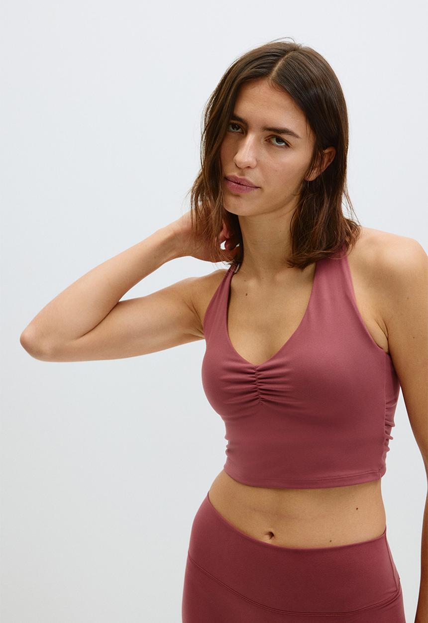 H&M - Medium support sports bra with softmove™ - light maroon