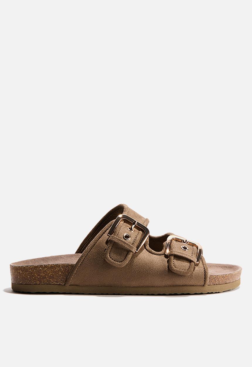 H&M - Sandals - dark khaki green