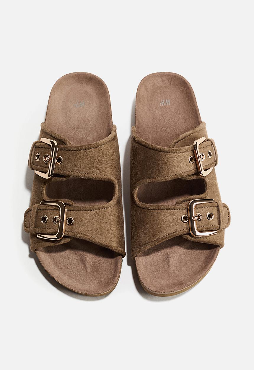 H&M - Sandals - dark khaki green