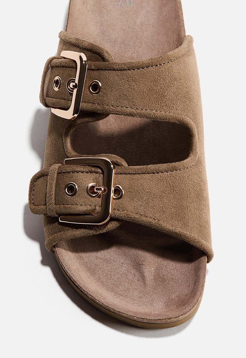 H&M - Sandals - dark khaki green