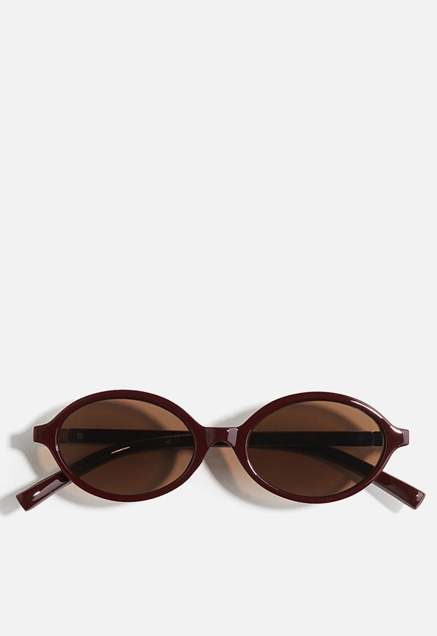 H&M - Oval sunglasses - burgundy
