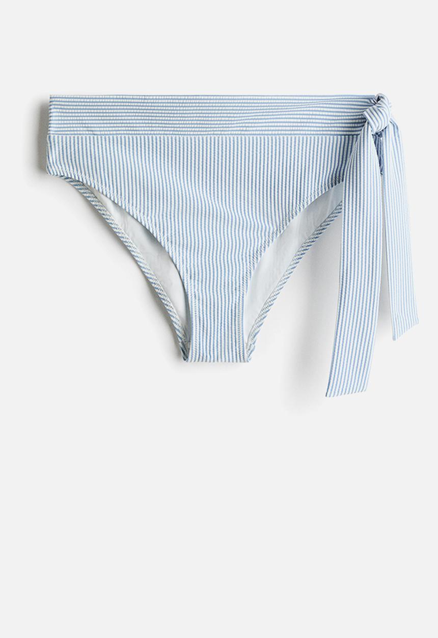 H&M - Cheeky bikini bottoms - light blue/striped