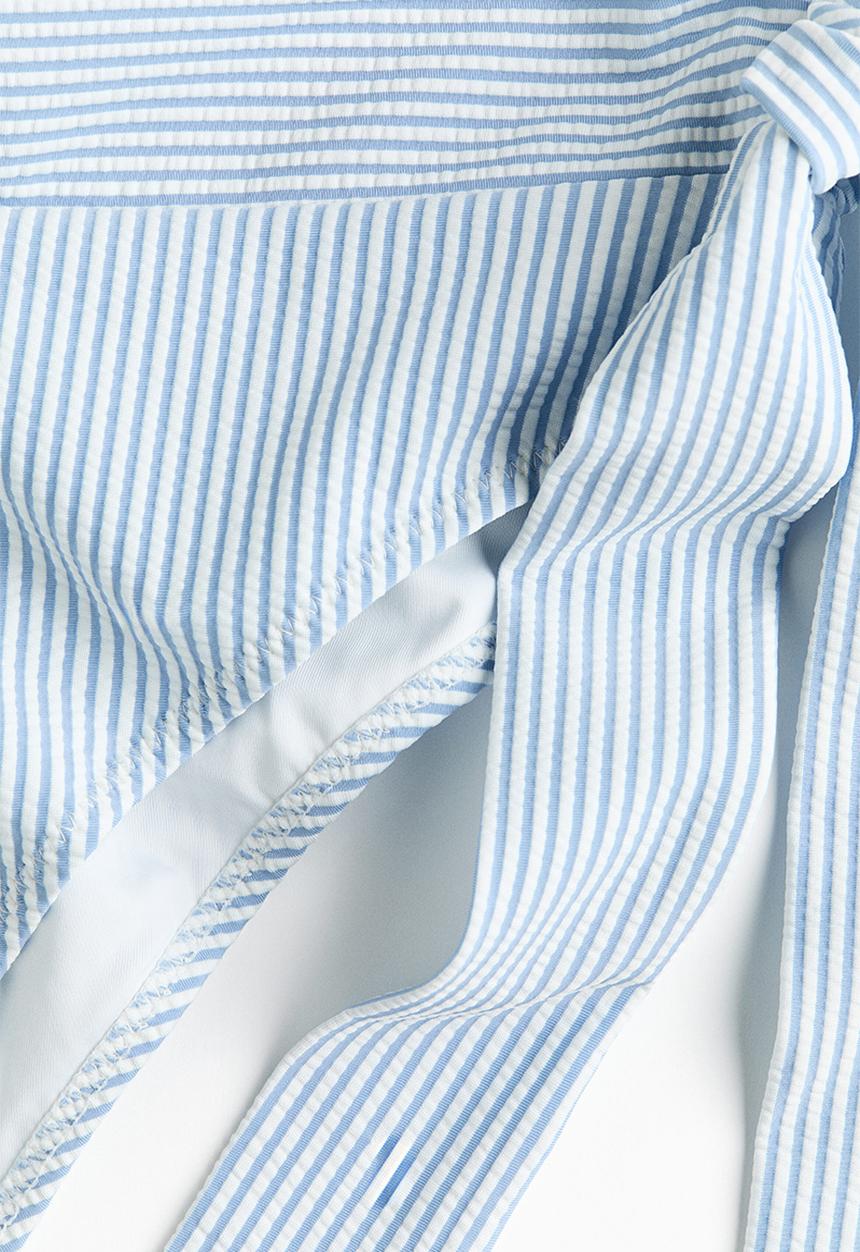 H&M - Cheeky bikini bottoms - light blue/striped