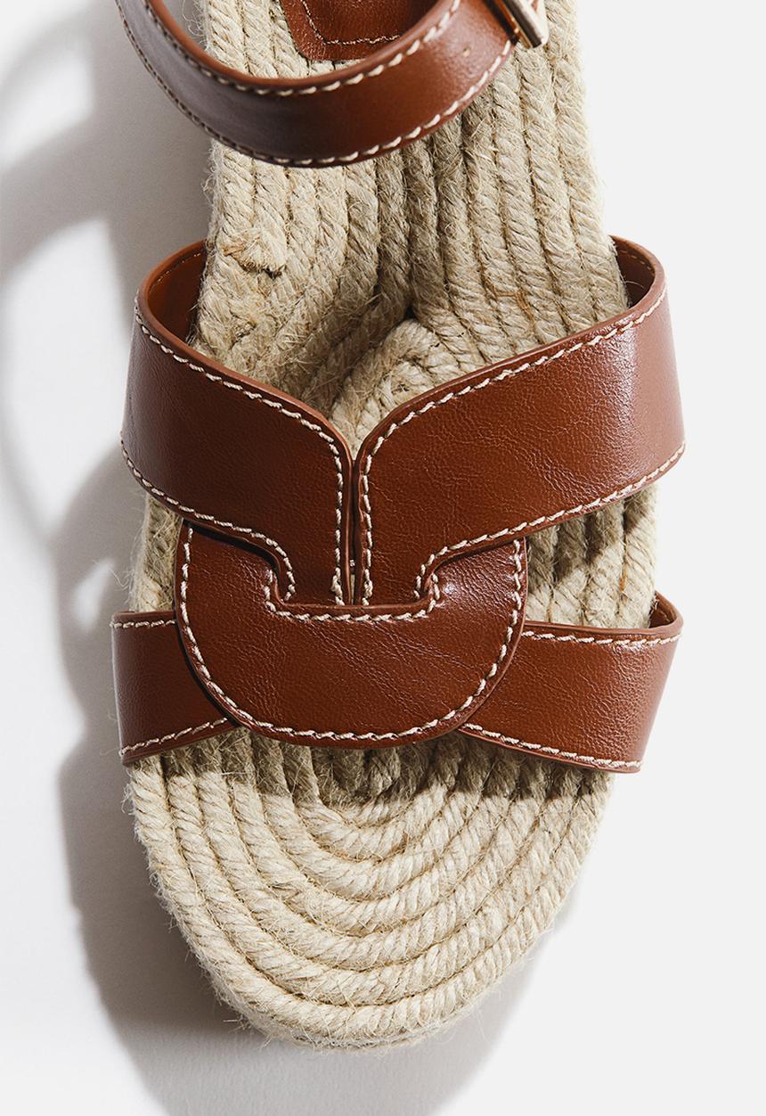 H&M - Wedge-heeled espadrilles - brown