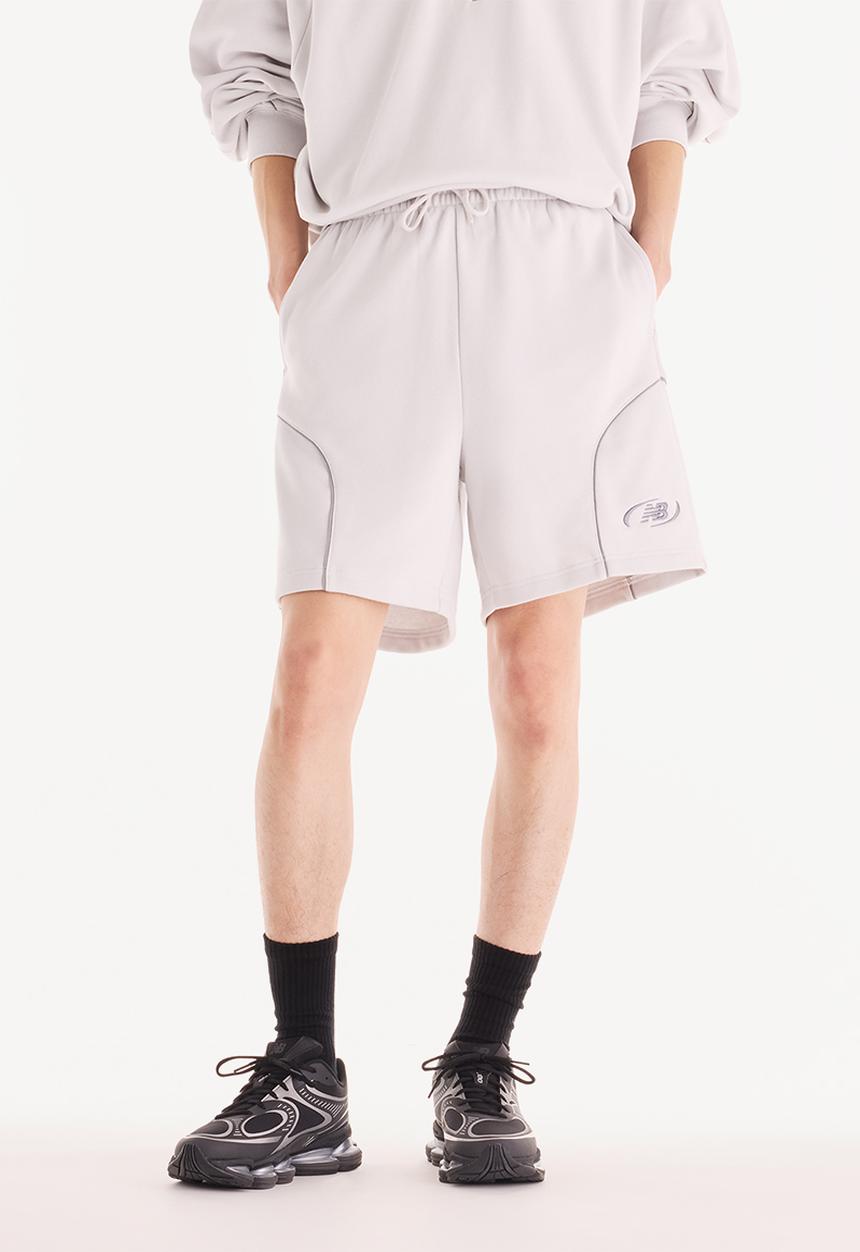 New Balance  - Trackside French Terry Shorts-Grey Matter