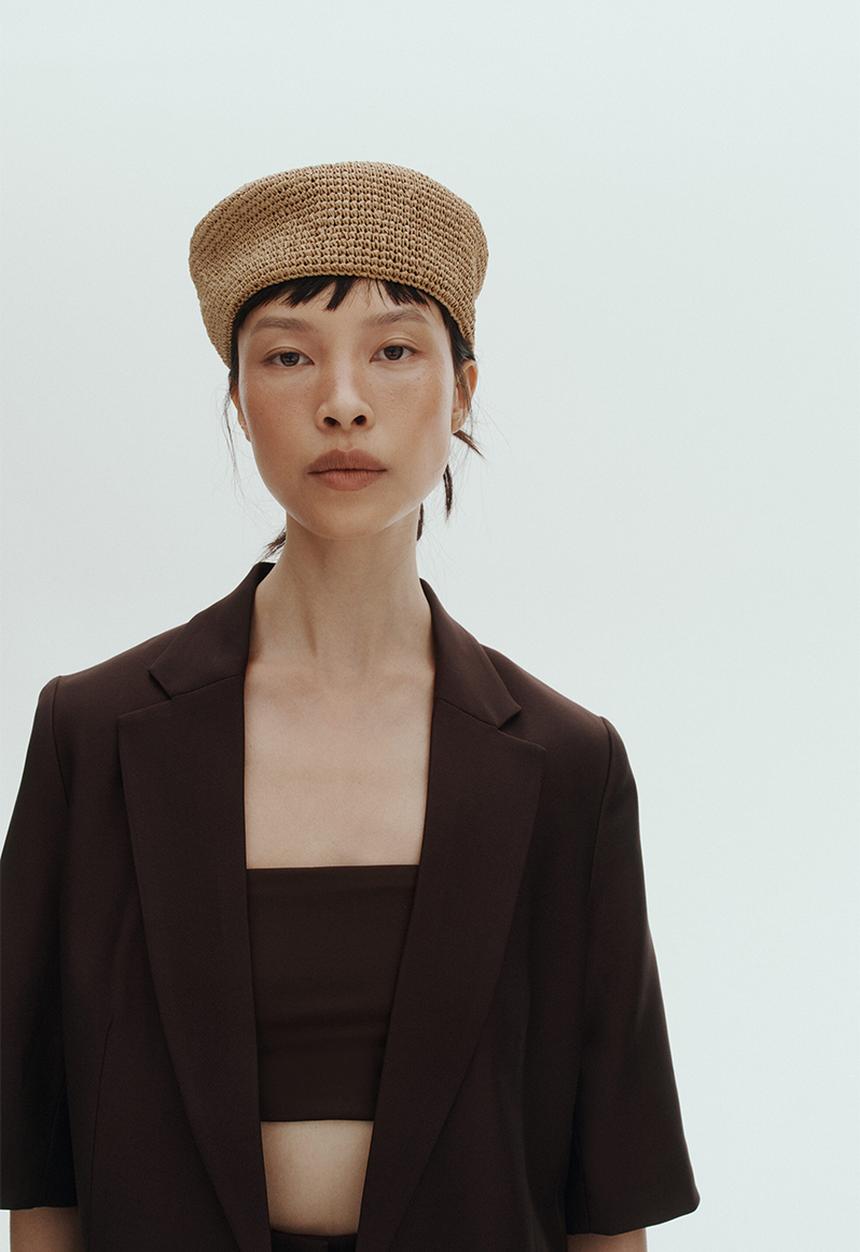H&M - Short-sleeved blazer - dark brown