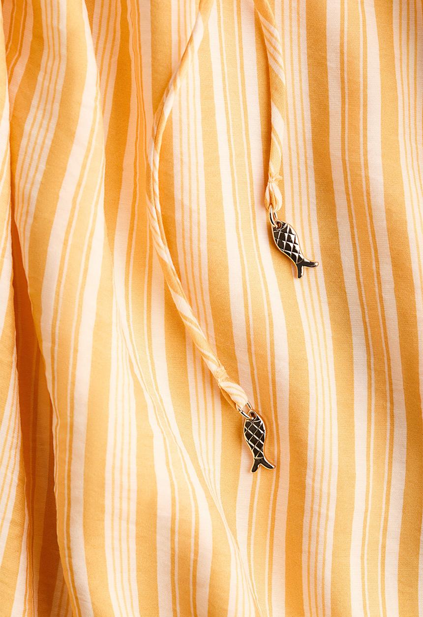 H&M - Voluminous maxi dress - yellow/striped