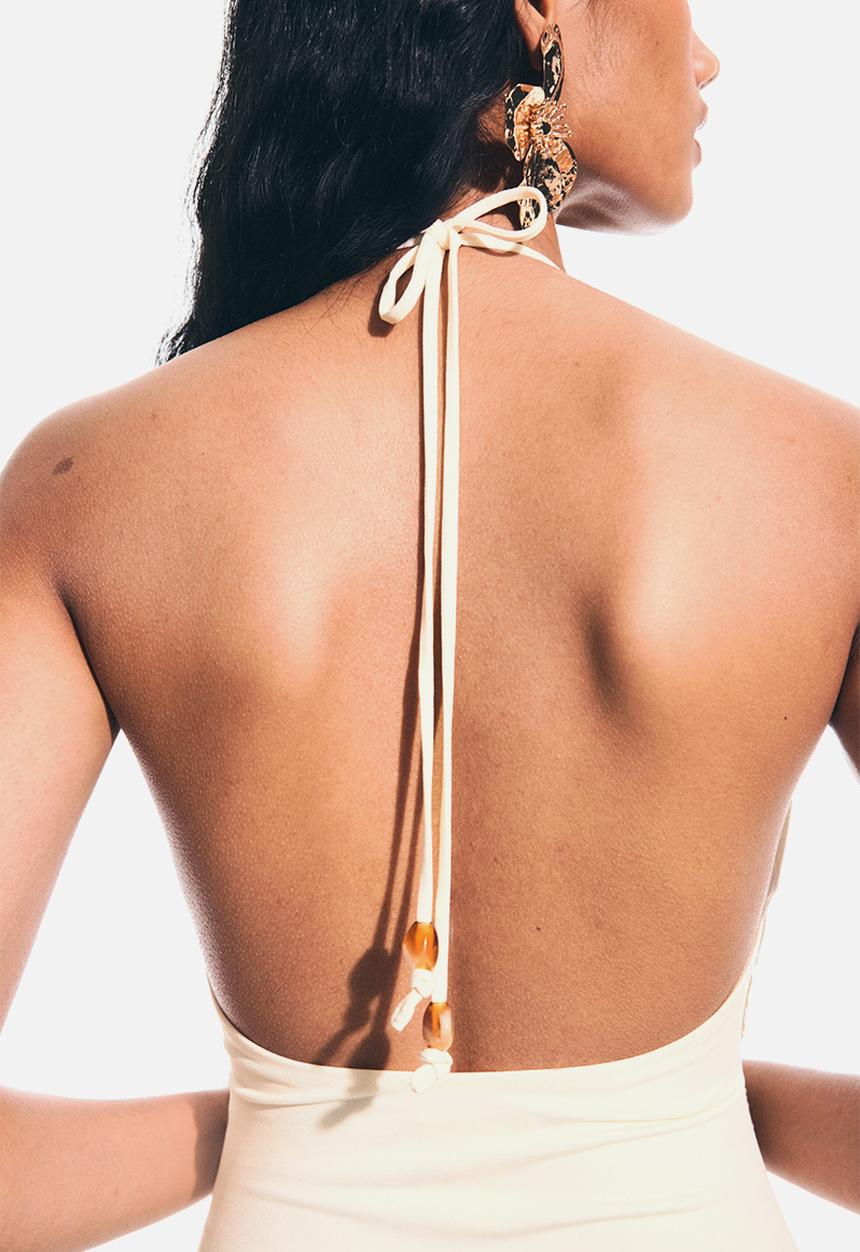 H&M - Draped halterneck body - cream