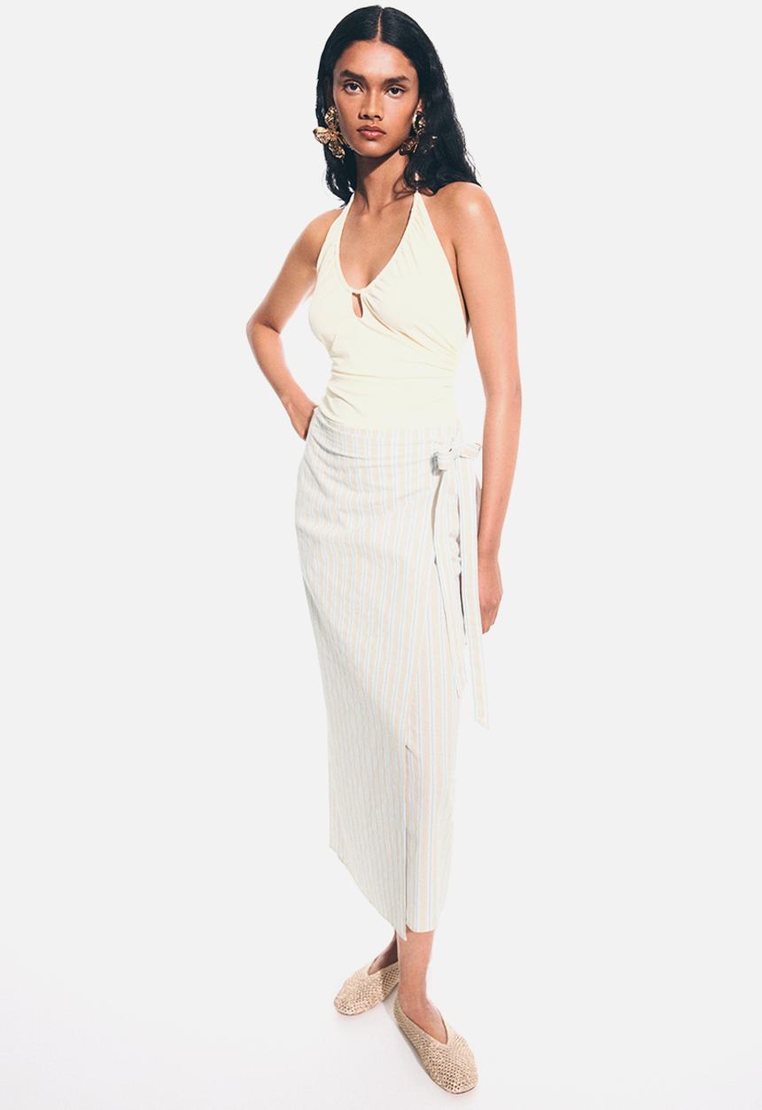 H&M - Draped halterneck body - cream