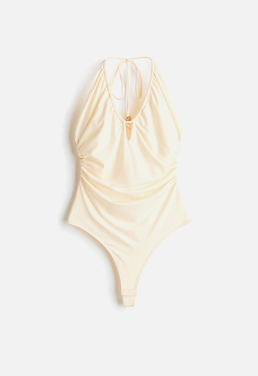 H&M - Draped halterneck body - cream
