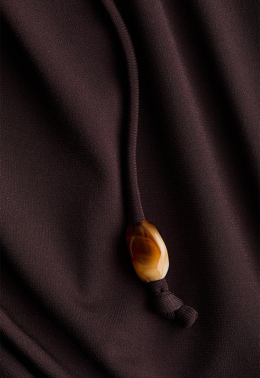 H&M - Draped halterneck body - dark brown