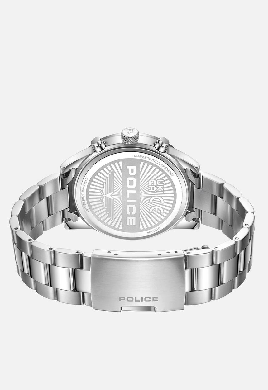 Police - Steel Case Black Dial Steel Strap - Silver