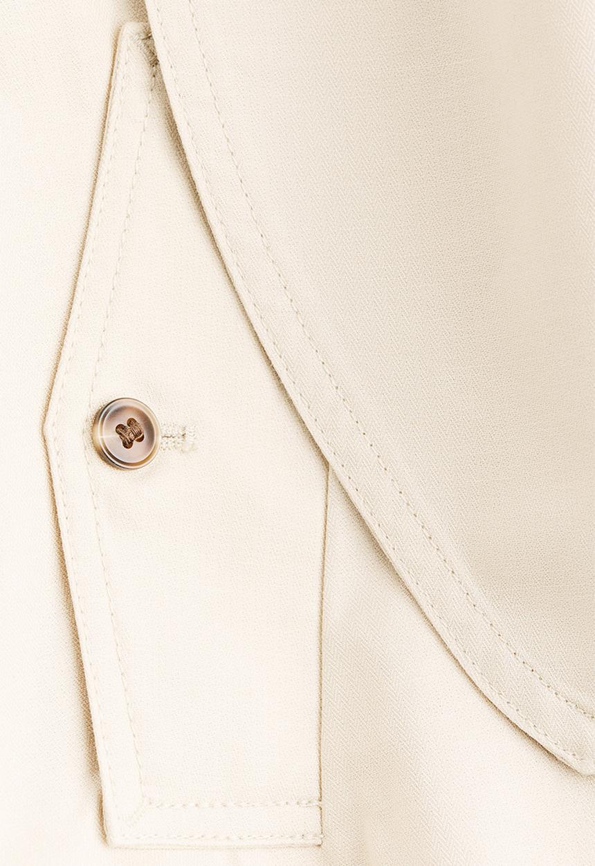 H&M - Scarf-collar linen-blend jacket - cream