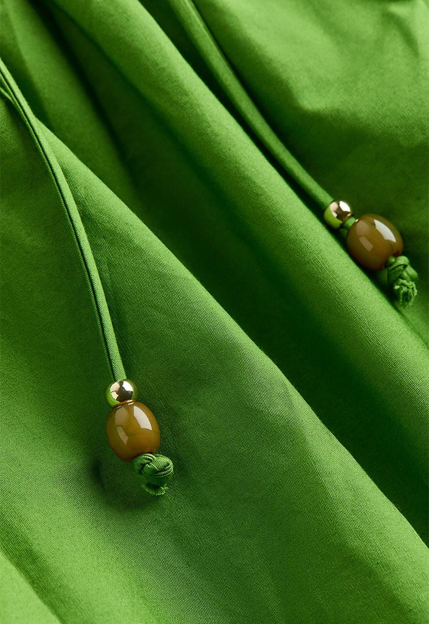 H&M - Poplin halterneck dress - green