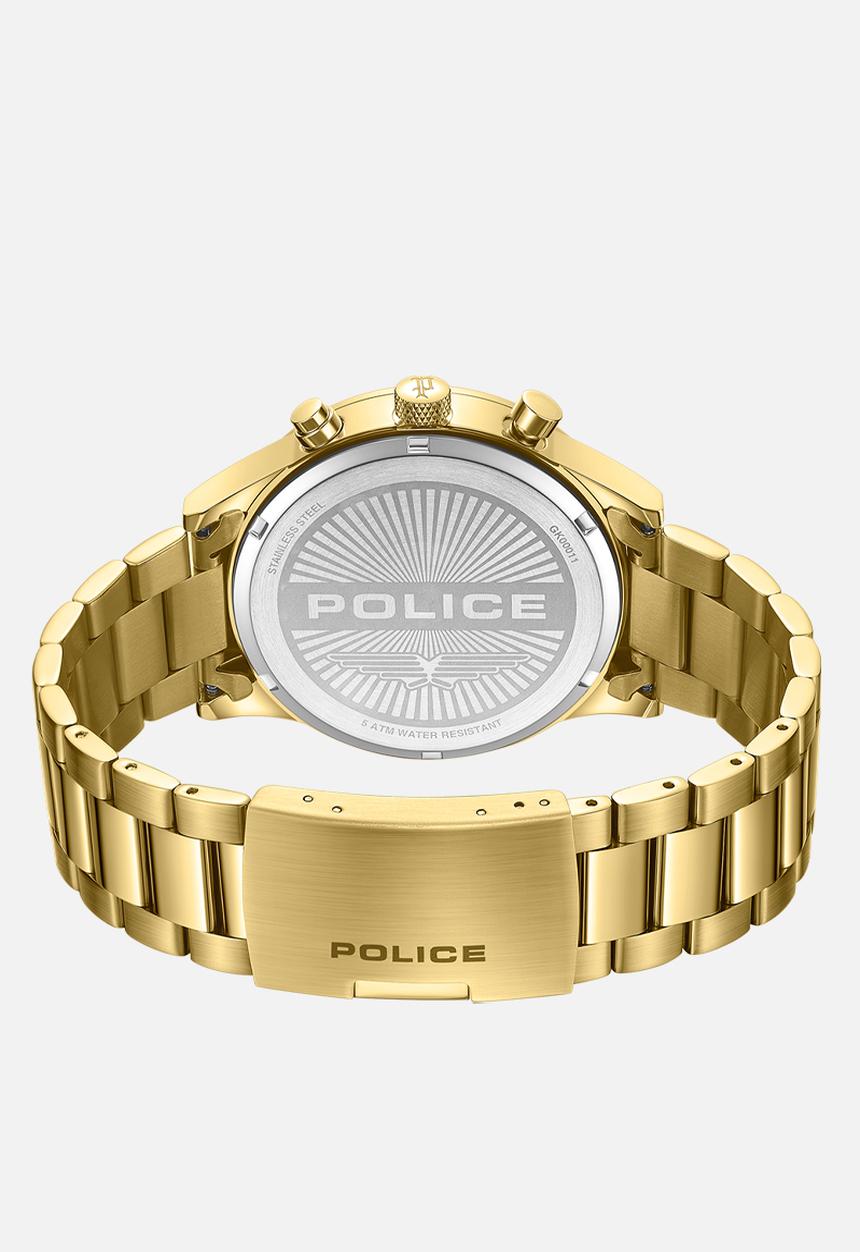 Police - Ip Gold Case Green Dial Gold Bracelet Strap - Gold