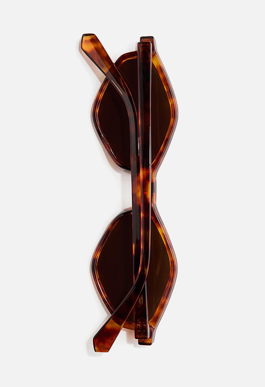H&M - Hexagonal sunglasses - brown/tortoiseshell pattern