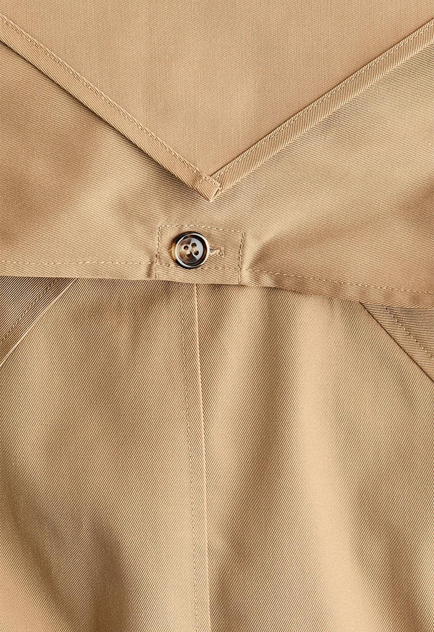 H&M - Short trench coat with scarf - dark beige