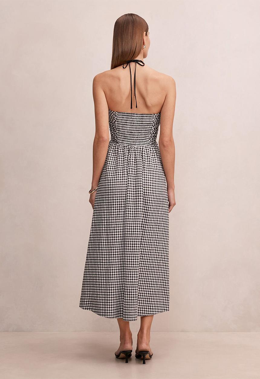 Forever New - Mimi halter linen midi dress in nia check