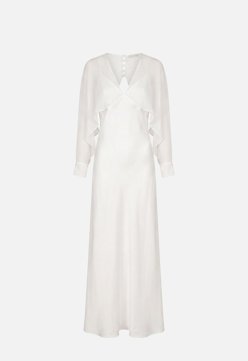 Forever New - Electra sleeve cape maxi dress in bridal white