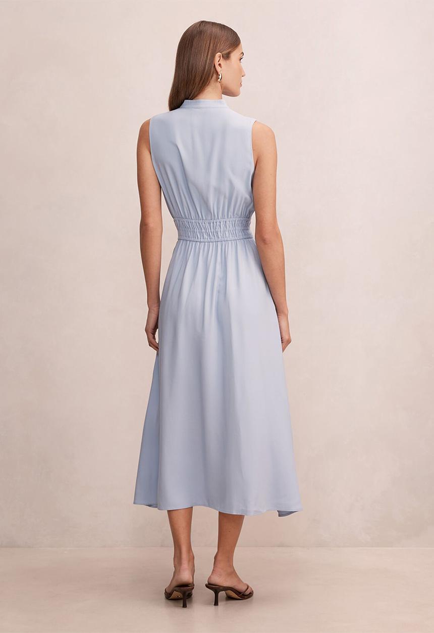 Forever New - Laura elastic waist midi dress in heather blue
