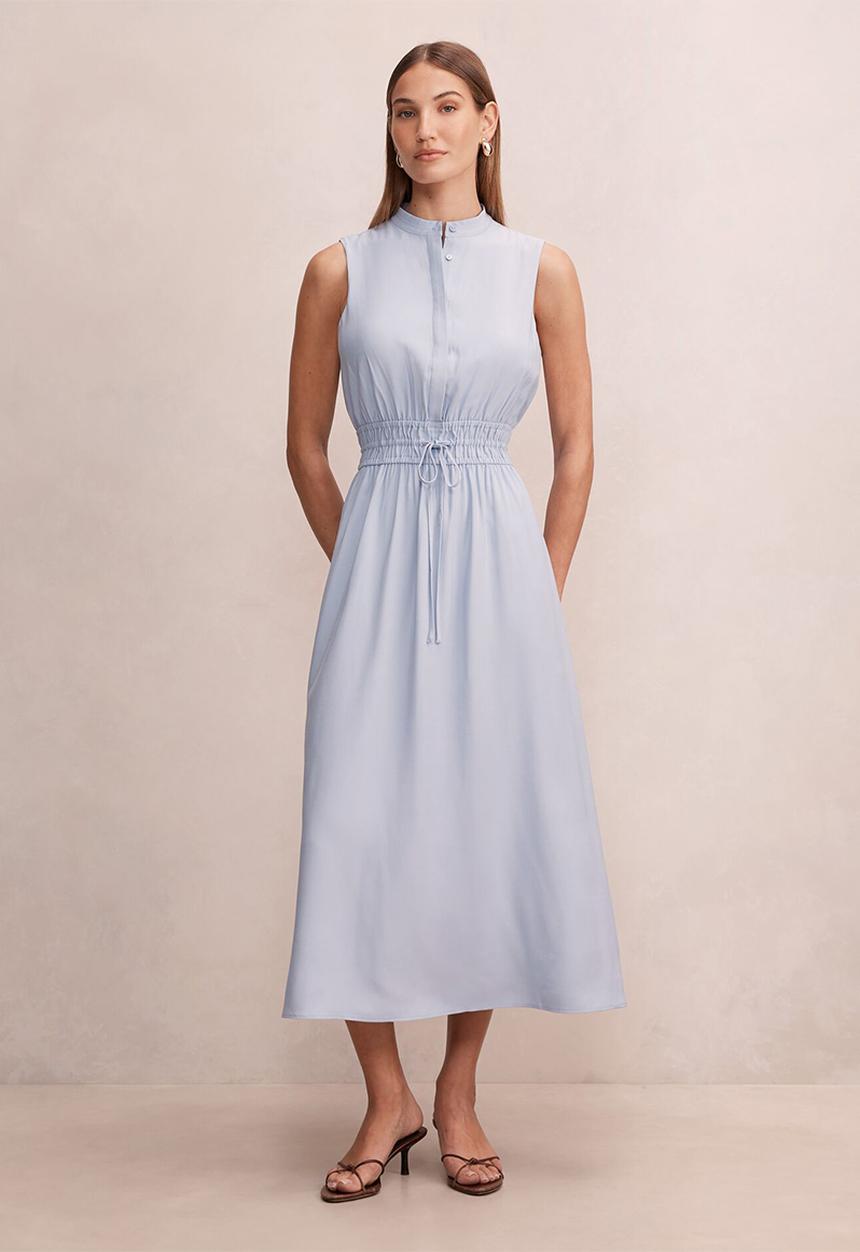 Forever New - Laura elastic waist midi dress in heather blue