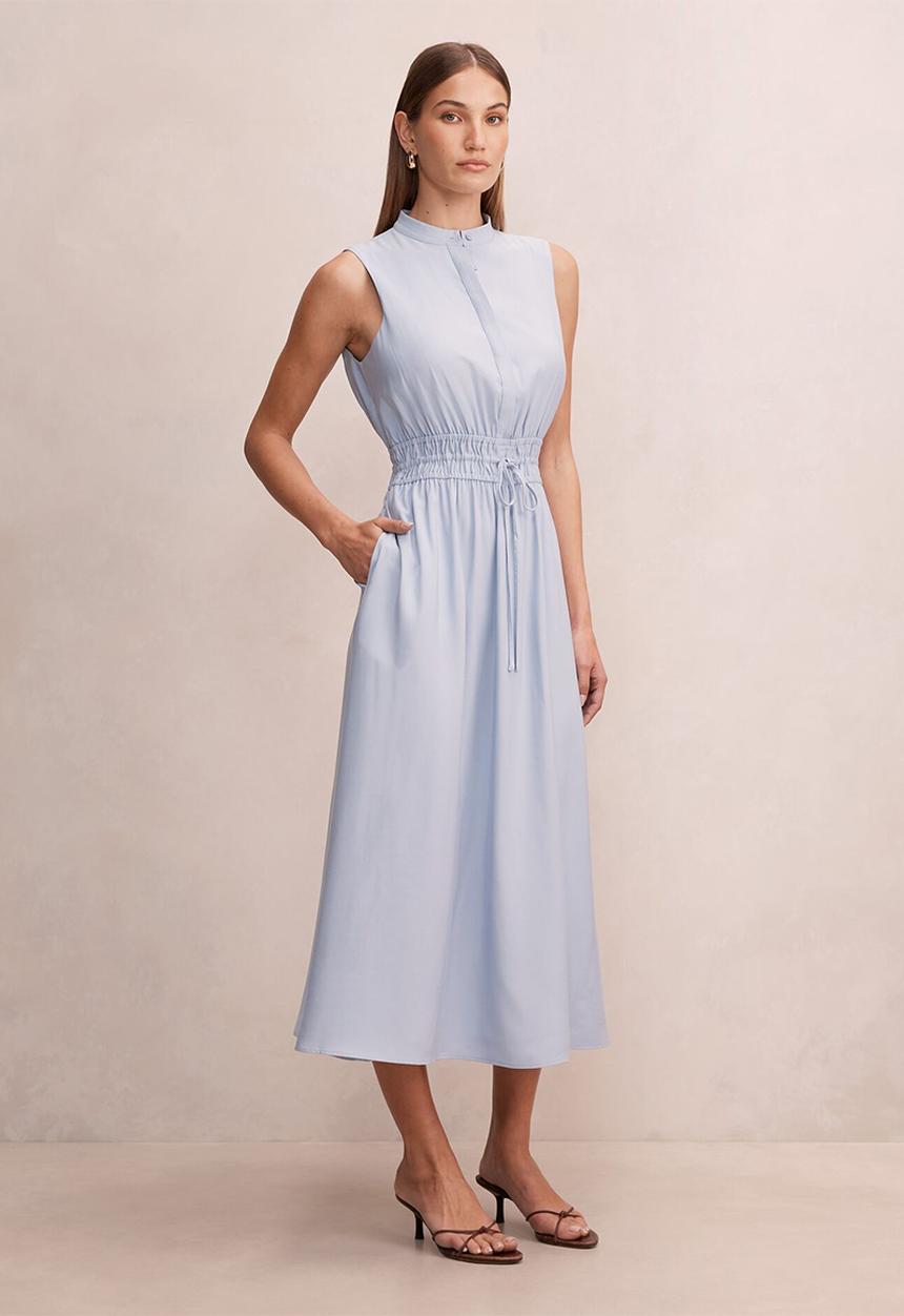 Forever New - Laura elastic waist midi dress in heather blue
