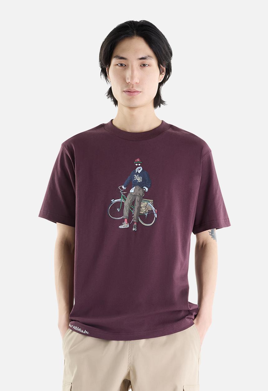 New Balance  - Athletics Varsity Bike T-shirt - Cherry Leather