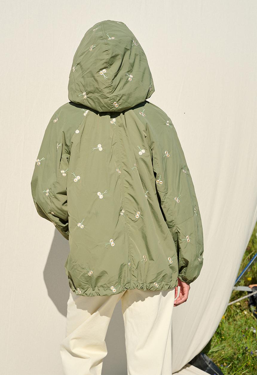 Me&B - Element Jacket in Embroidered Fatigue - Dark Green