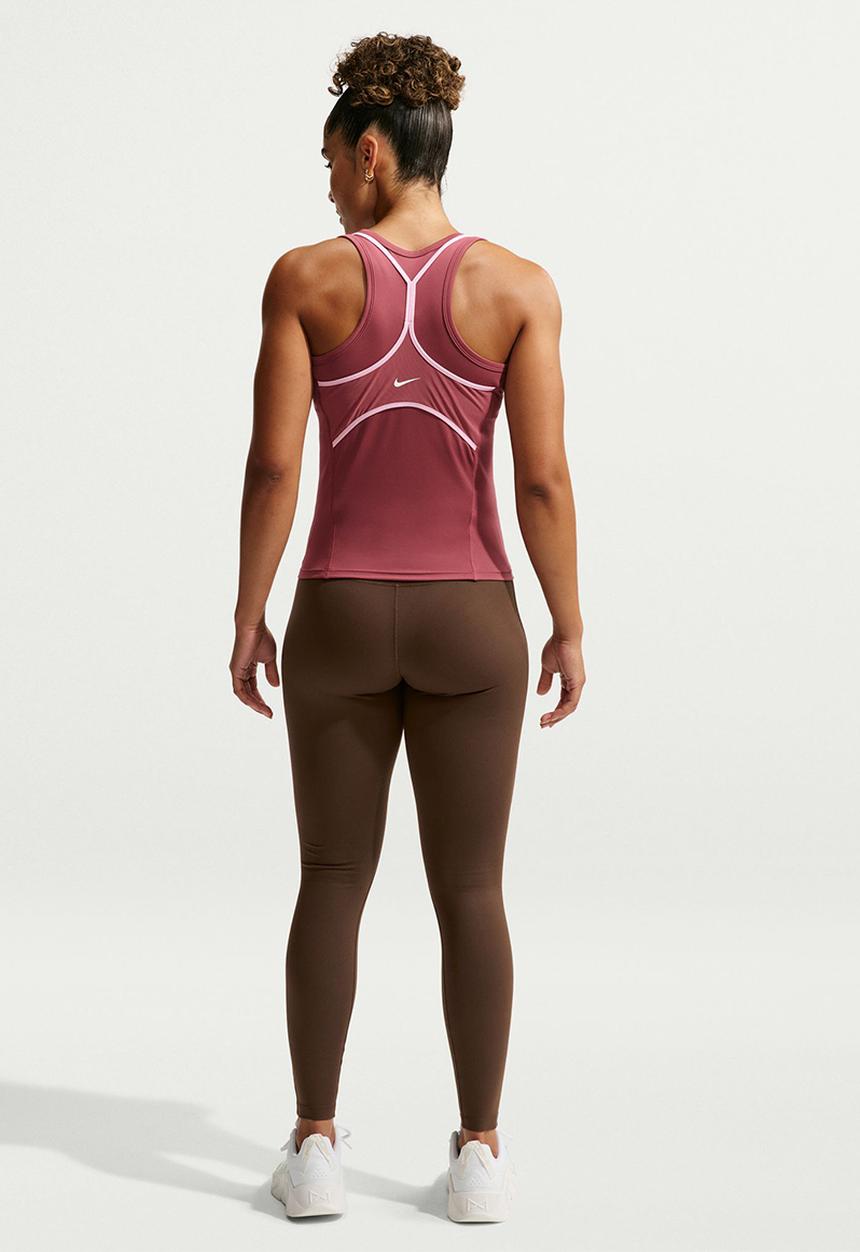 Nike - W Nk One Seamless Front High-Waisted Full-Length Leggings - Cacaowow/White