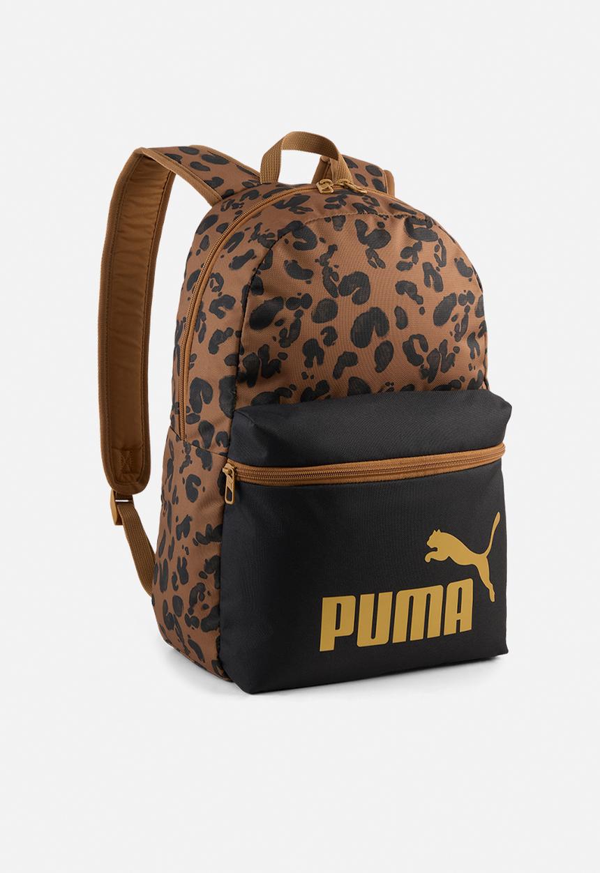 PUMA - Puma Phase Aop Backpack - Puma Black-Kona Brown-Leopard Aop