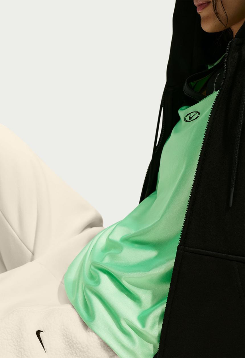 Nike - W Nike Fleece Oversized High Waisted Pants - Sail/Sail/Black