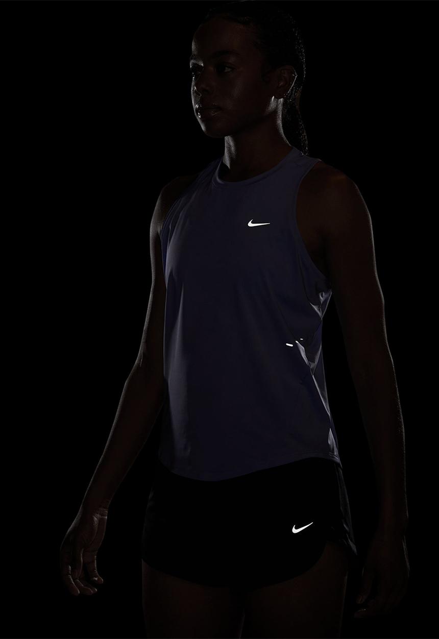 Nike - W Nike Swift Dri-Fit Running Tank Top - Purple Pulse/Reflective Silver